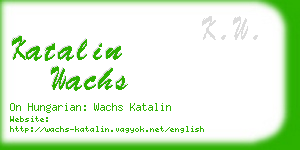 katalin wachs business card